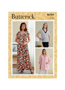 Butterick Pattern 6769 Misses' Top, Tunic and Caftan