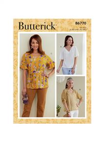 Butterick Pattern 6770 Misses' Tops and Sash
