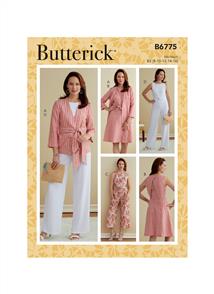 Butterick Pattern 6775 Misses' & Women's Jacket, Sash, Dress and Jumpsuits