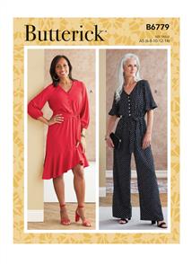 Butterick Pattern 6779 Misses' Dress, Jumpsuit & Sash