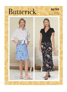 Butterick Pattern 6799 Misses' & Misses' Petite Bias A-Line Skirt