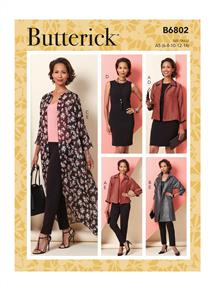 Butterick Pattern 6802 Misses' Jacket, Dress & Pants