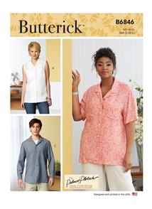 Butterick Pattern 6846 Unisex Button-Down Shirts