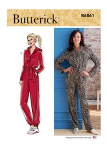 Butterick Pattern 6861 Misses' Jumpsuit, Sash and Belt