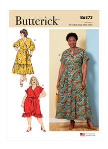 Butterick Pattern 6873 Women's Dress and Sash