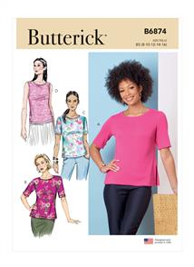 Butterick Pattern 6874 Misses' Knit Tops