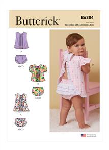 Butterick Pattern 6884 Infants' Top and Panties