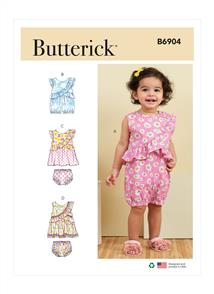 Butterick Pattern 6904 Infants' Romper, Dress and Panties
