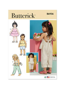 Butterick Toddlers' Overalls and Dress