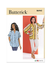 Butterick Misses' Top with Short or Long Sleeves