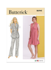 Butterick Misses' Knit Lounge Top, Dress and Pants