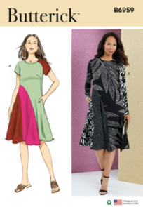 Butterick Sewing Pattern Misses' Dress with Short and Long Sleeves B6959