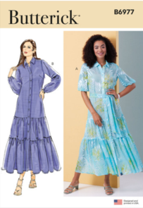 Butterick Sewing Pattern Misses' Dress and Sash B6977