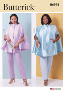 Butterick Sewing Pattern Misses' and Women's Cape, Top and Pants B6978