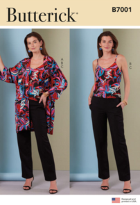 Butterick Sewing Pattern Misses' Jacket, Camisole and Pants B7001