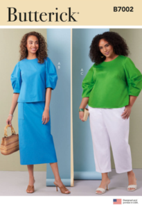 Butterick Sewing Pattern Misses’ and Women's Top, Skirt and Pants B7002