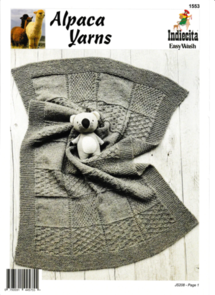 Alpaca Yarns 1553 Texture Baby Blanket Knitting Pattern / Kit