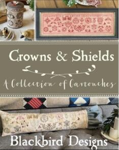 Blackbird Designs Cross Stitch Chart Book: Crowns & Shields - a collection of cartouches