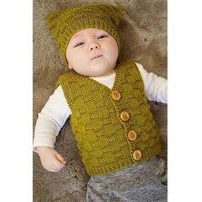 Lisa F Baby Cakes BC68 Theodore Vest and Hat - Knitting Pattern / Kit