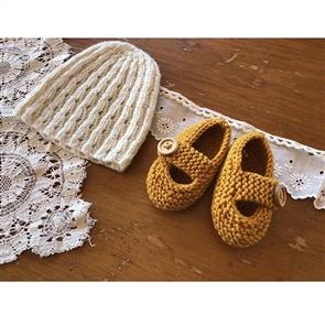 Lisa F Baby Cakes BC77 Princess Nova Beanie and Shoes - Knitting Pattern / Kit