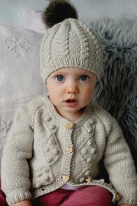 Lisa F Baby Cakes BC98 Riley Cardi and Hat - Knitting Pattern / Kit