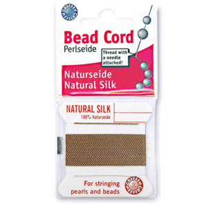 Griffin 100% Natural Pure Silk Bead Cord - Beige