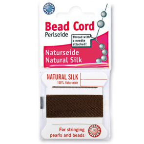 Griffin 100% Natrual Pure Silk Bead Cord - Brown