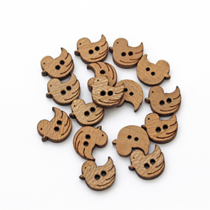 Trendy Trims Italian Wooden Duck 2 Hole Button