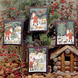 Assorted Cross Stitch Charts Prairie Schooler Book 110 - Santa And Friends