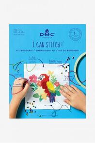 DMC "I Can Stitch!" Parrot Kit - Half Cross-Stitch