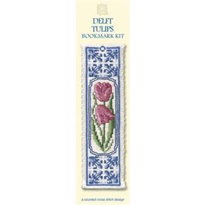 Textile Heritage  Bookmark Cross Stitch Kit - Delft Tulips