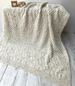 Alpaca Yarns Tweedie Sox Pram Blanket - Knitting Pattern / Kit
