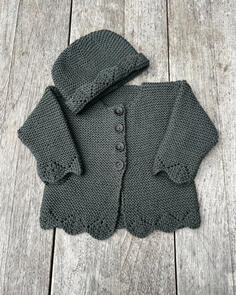 The Kiwi Stitch & Knit Co Bobbie Cardigan & Hat - Knitting Pattern / Kit