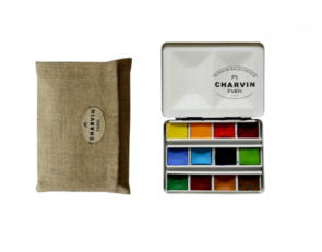 Charvin Watercolour Pan Set TRAVEL - 12 colours