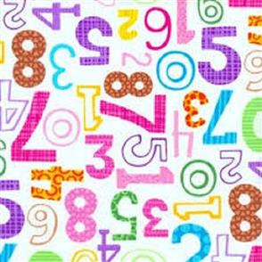 Blank Quilting  Chalk Talk Numbers White