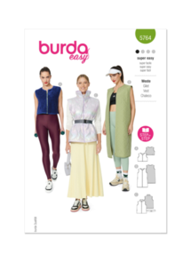 Burda Style Sewing Pattern 5764 Misses' Waistcoats and Vest