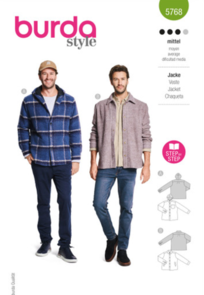 Burda Style Sewing Pattern 5768 Men's Jacket