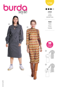 Burda Style Sewing Pattern 5798 Misses' Dress