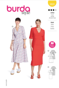 Burda Sewing Pattern 5820 Misses' Dress