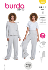 Burda Style Sewing Pattern 5853 Misses' Homewear