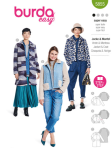 Burda Style Sewing Pattern 5855 Misses' Jacket & Coat