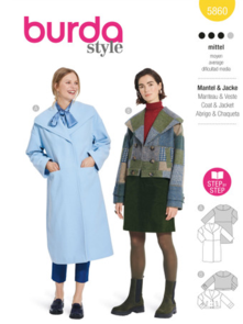 Burda Style Sewing Pattern 5860 Misses' Jacket & Coat