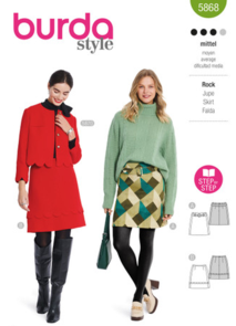 Burda Style Sewing Pattern 5868 Misses' Skirt