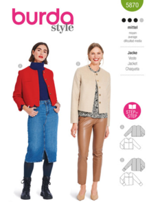 Burda Style Sewing Pattern 5870 Misses' Jacket