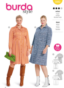 Burda Style Sewing Pattern 5882 Misses' Dress