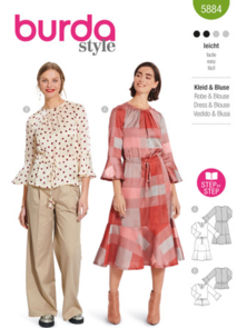 Burda Style Sewing Pattern 5884 Misses' Blouse & Dress