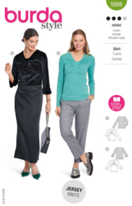 Burda Style Sewing Pattern 5886 Misses' Top