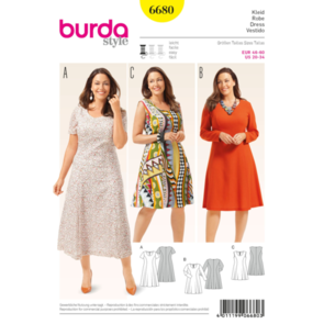 Burda Pattern 6680 Women's Dress