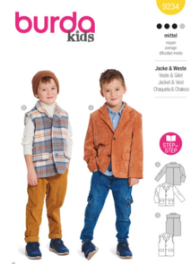 Burda Style Sewing Pattern 9234 Children's Jacket & Waistcoat/Vest