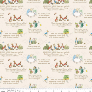Riley Blake The Tale of Peter Rabbit - Text - Cream